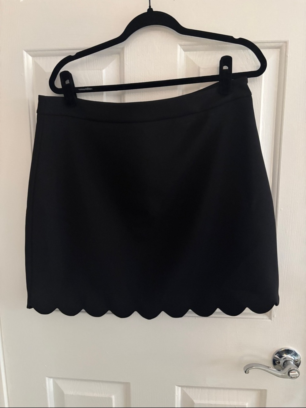 kate spade Black Scalloped Hem Mini Skirt